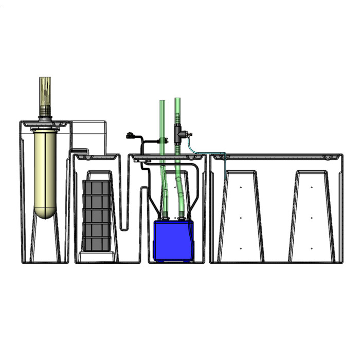 Seamless Sump Package 150-240 Gallon Refugium Configuration Diagram Inside